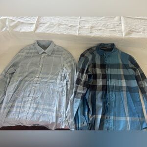 Two Burberry Button Down Shirts